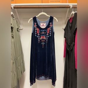 Johnny Was tunic (or dress!) Gorgeous velvet. Like new.